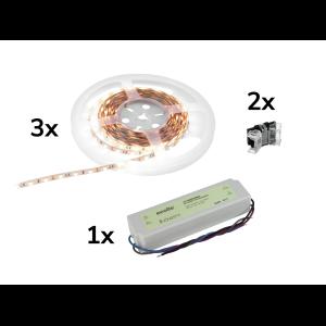 EUROLITE Set LED Strip 3000K 15m Constant Current + Trafo 24V