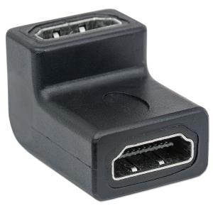 Adattatore HDMI A Femmina / A Femmina Angolato Nero