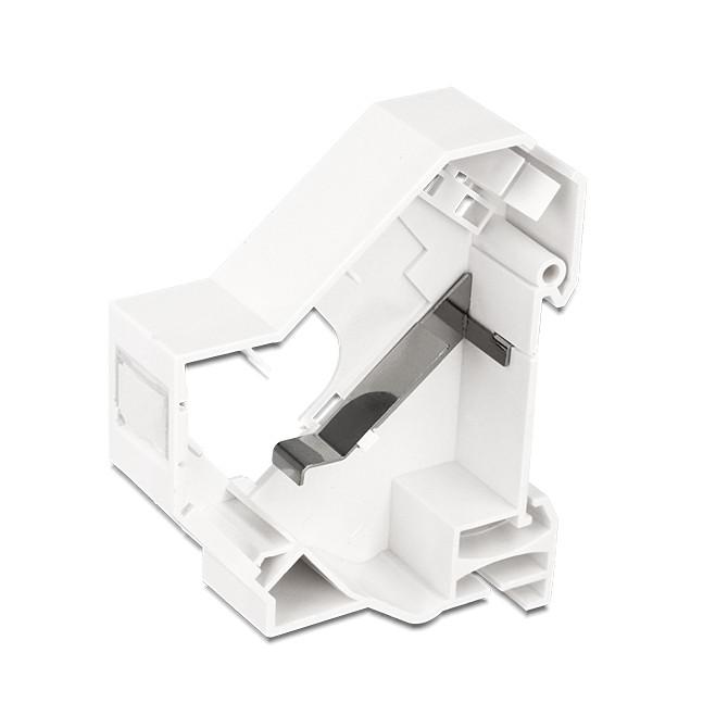 Adattatore su barra DIN per modulo RJ45 Keystone Schermato