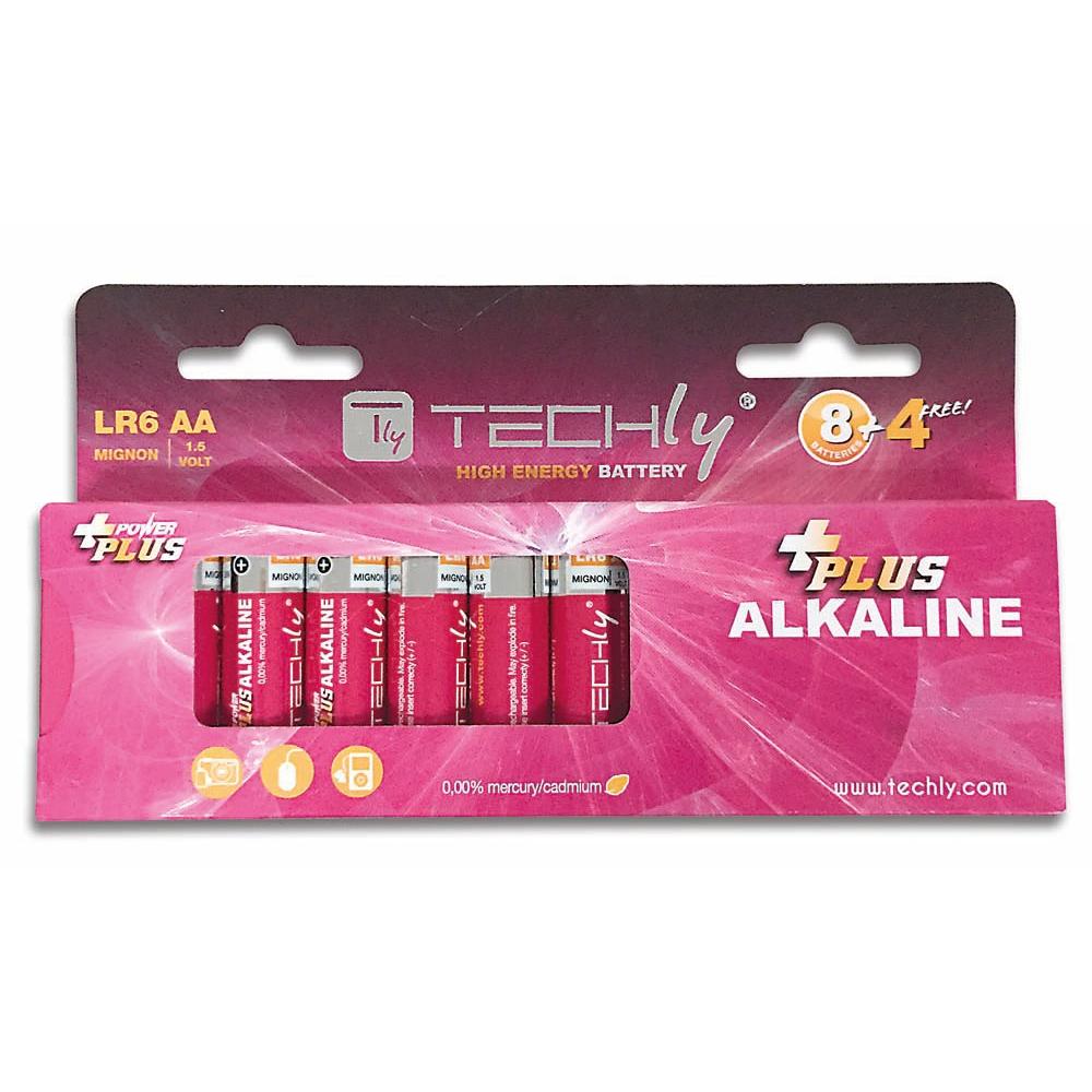 Blister 12 Batterie Power Plus Stilo AA Alcaline LR06 1,5V