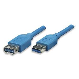 Cavo Prolunga USB 3.0 A maschio/A femmina 3m Blu