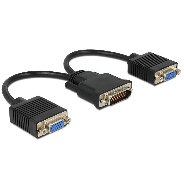 Cavo Sdoppiatore DMS59 a 2x VGA 20cm Nero