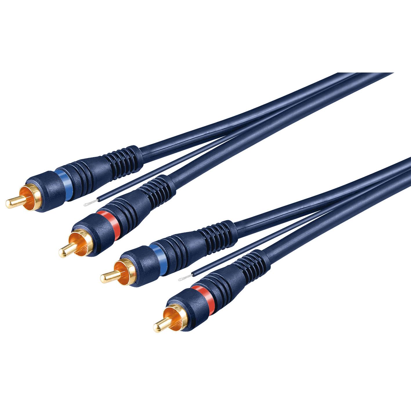 Cavo audio video 2 RCA M/M 1,5 m blu