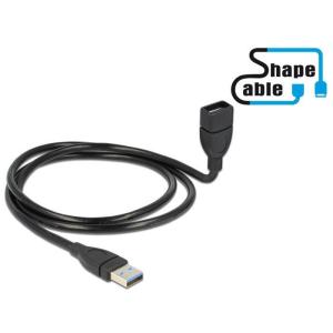 Cavo semi-rigido USB3.0 A Maschio / A Femmina 50cm Nero