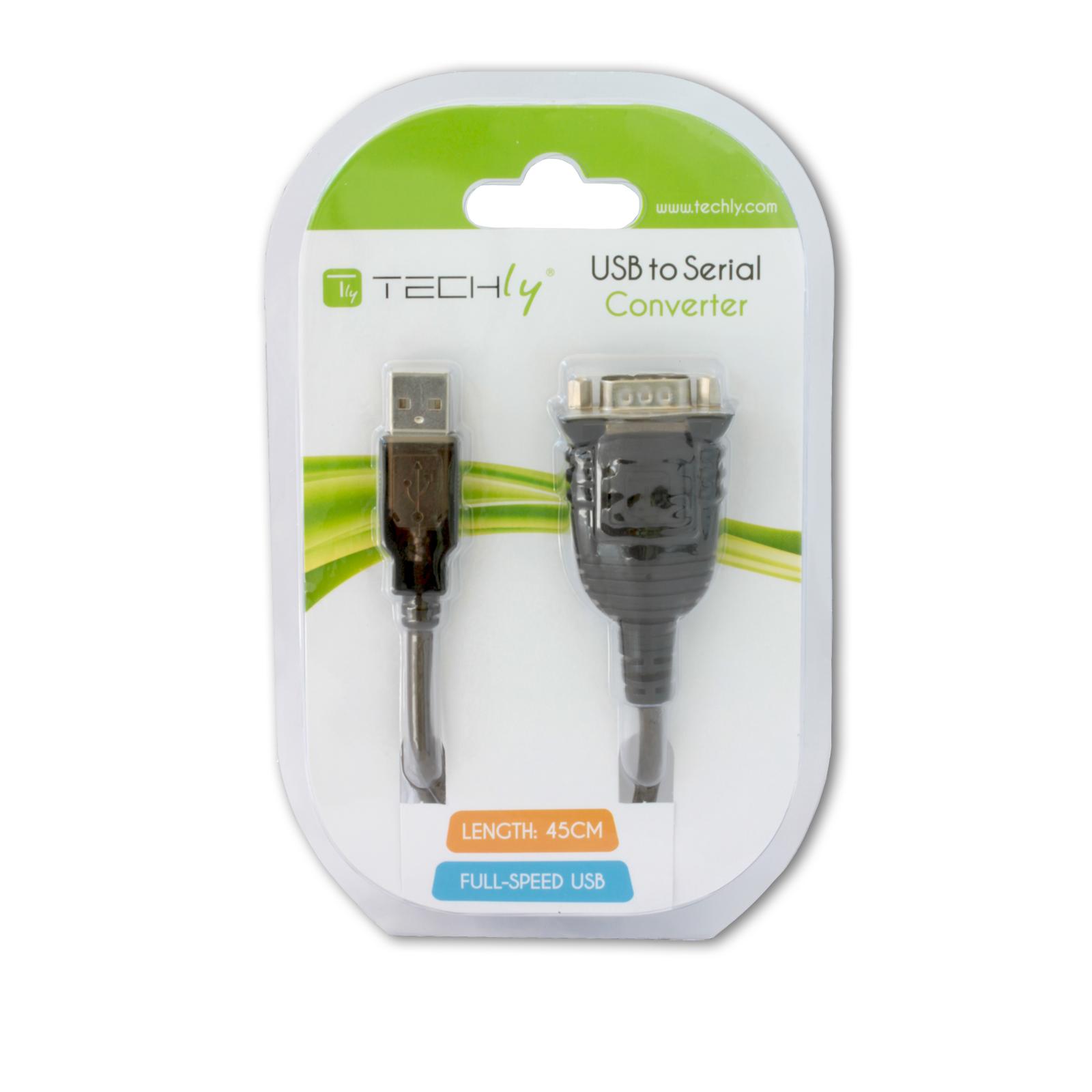 Convertitore Adattatore Techly da USB a Seriale in Blister