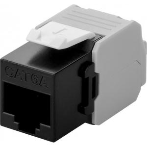 Frutto Keystone RJ45 Cat6A UTP 500MHz Nero