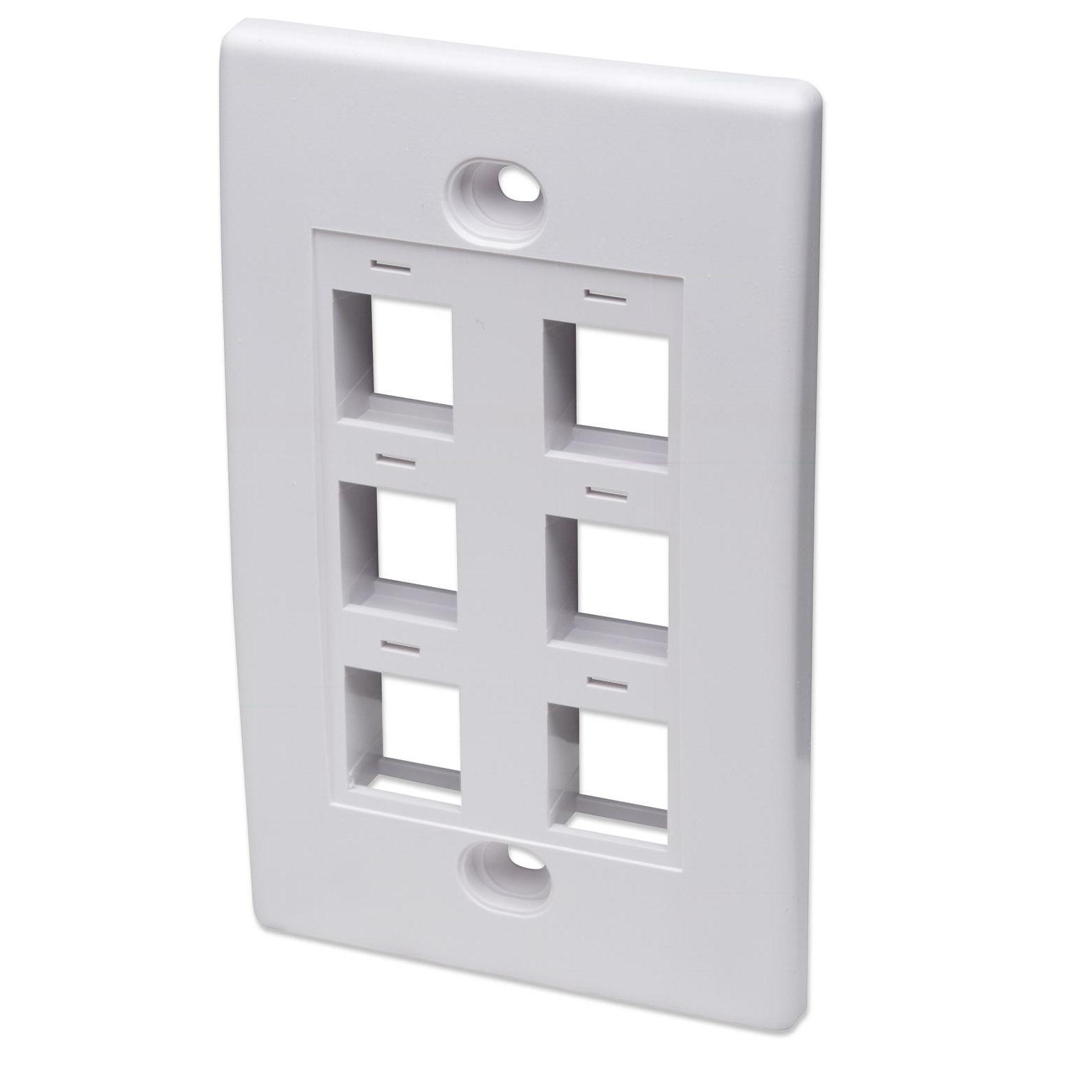 Placca porta frutti 6 posti mod. 503 Bianco