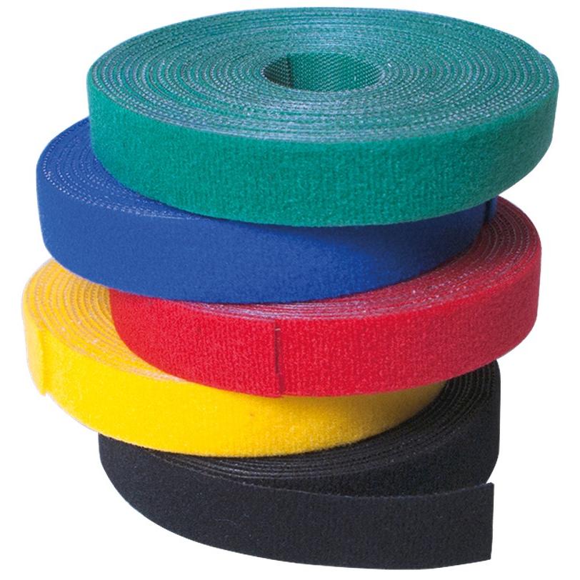 Rotolo di Velcro Fermacavi Lunghezza 10m Larghezza 20mm Nero