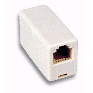Accoppiatore Telefonico 6 Poli 4 Contatti Pin to Pin F/F Avorio