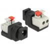 Adattatore DC 2.1x5.5mm Femmina Terminal Block 2 pin con Pulsante