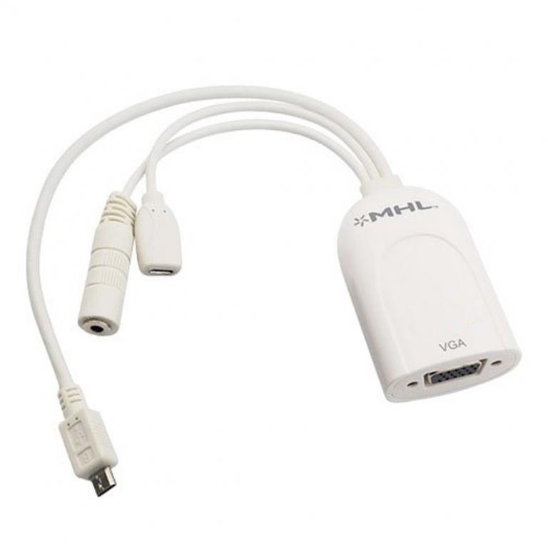 Adattatore MHL a VGA con audio per dispositivi mobili