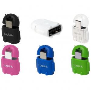 Adattatore USB 2.0 OTG MicroB M / A F per Smartphone/Tablet Bianco