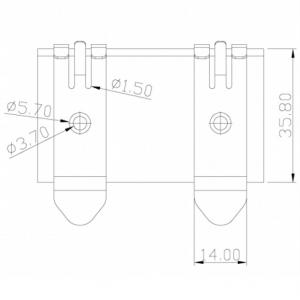 Adattatore per 3 moduli Keystone su barra DIN