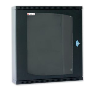 Armadio Rack 19'' Flat a muro p.30cm 12 unità sezione unica Nero