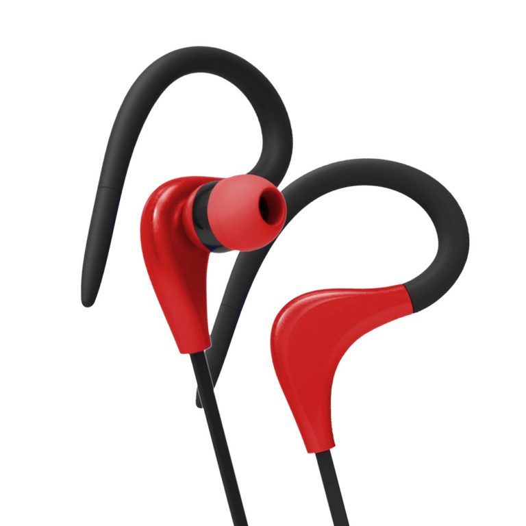 Auricolari Stereo Active con Microfono Nero / Rosso