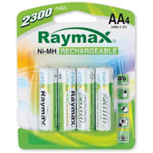 Blister 4 Batterie Ricaricabili Stilo AA 2300mAh