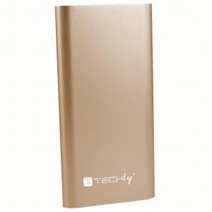 Carica Batterie Power Bank Slim per Smartphone Tablet 5000mAh USB Oro