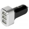 Caricatore Universale da Auto 3p USB 5100 mAh Nero/Silver