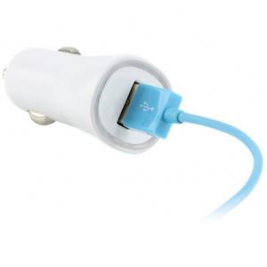 Caricatore da Auto 1p USB con uscita 5V / 2.4Ah Bianco