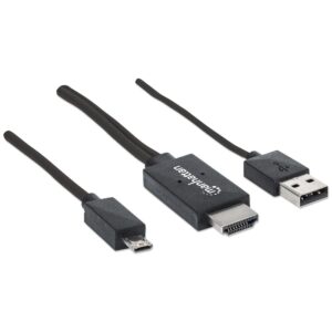 Cavo Adattatore MHL 11 Pin MicroUSB HDMI HDTV 1.5m Nero