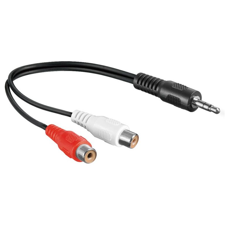 Cavo Audio Stereo 2 RCA Femmina a Jack 3.5 mm Maschio 0,20 m