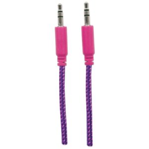 Cavo Audio con Guaina Intrecciata 1,8m Viola/Fucsia