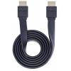 Cavo Flat HDMI 2.0 HighSpeed con Ethernet 1m Nero