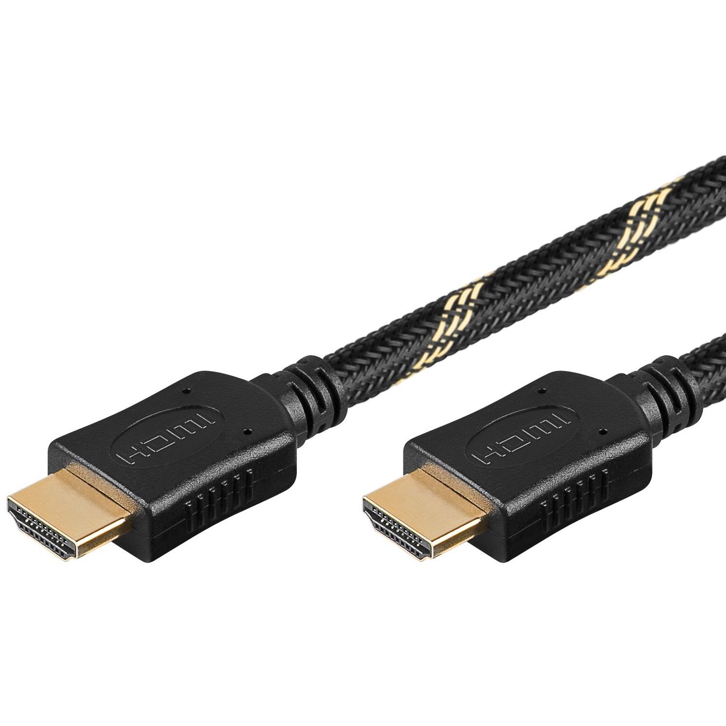 Cavo HDMI High Speed con Ethernet A/A M/M 3 m Nero/Oro