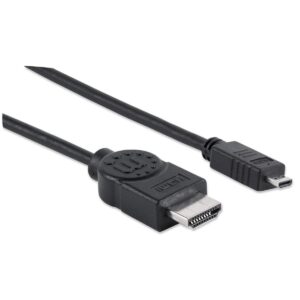 Cavo HDMI/MICRO HDMI high Speed con Ethernet M/M 2m Nero