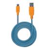 Cavo Micro USB Guaina Intrecciata USB2.0 A M/MicroB M 1m Blu/Arancio