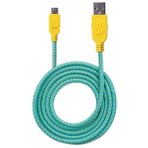 Cavo Micro USB Guaina Intrecciata USB2.0 A M/MicroB M Azzurro Blister