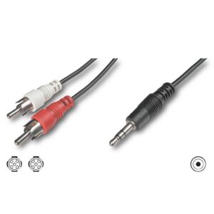 Cavo Stereo Jack 3, 5 mm a 2 x RCA maschio 5 mt