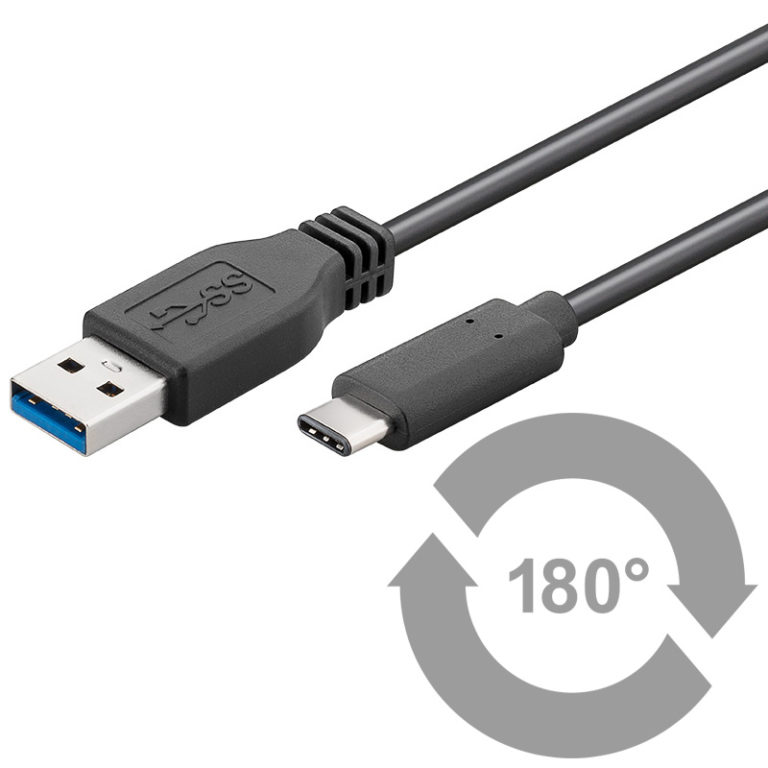 Cavo SuperSpeed USB-A 3.0 Maschio / USB-C™ Maschio 50cm Nero