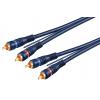 Cavo audio video 2 RCA M/M 1,5 m blu