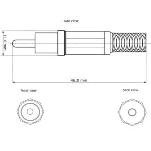 Connettore Audio RCA Maschio in plastica, Rosso