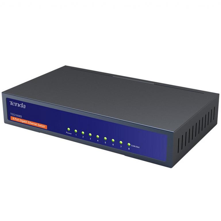 Desktop Switch 8 Porte Gigabit Blu TEG1008D