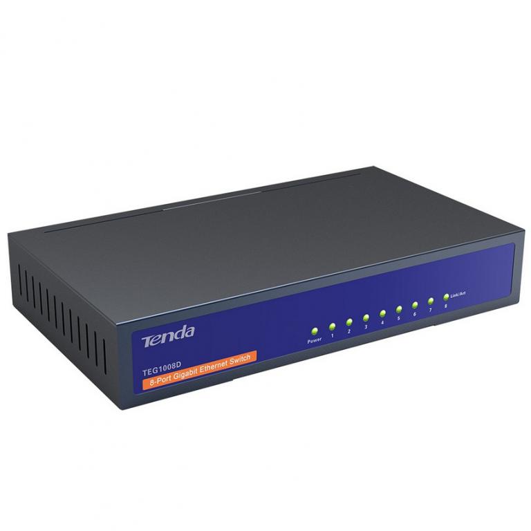 Desktop Switch 8 Porte Gigabit Blu TEG1008D