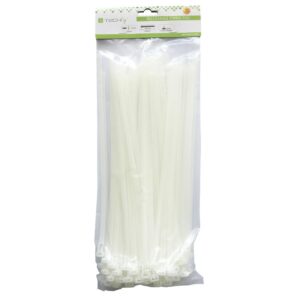 Fascette Fermacavi con Linguetta 300x7,6mm in Nylon 100pz Bianco