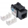 Frutto Keystone RJ45 Cat.6 UTP non schermato Nero