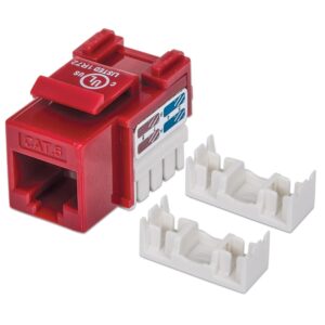 Frutto Keystone RJ45 Cat.6 UTP non schermato Rosso