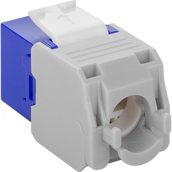 Frutto Keystone RJ45 Cat6A UTP 500MHz Blu