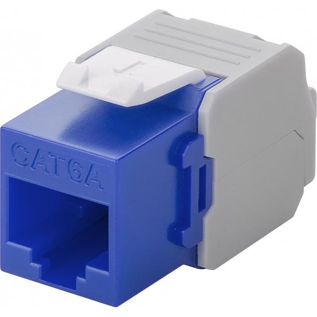 Frutto Keystone RJ45 Cat6A UTP 500MHz Blu