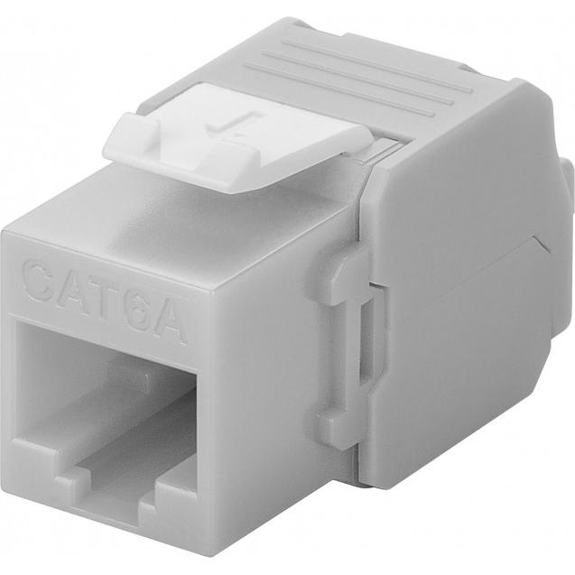 Frutto Keystone RJ45 Cat6A UTP 500MHz Grigio