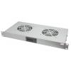 Gruppo 2 Ventole 1U per Rack 19'' con Termostato LED Grigio