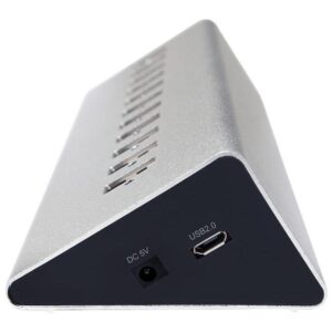 Hub USB 11 Porte in Alluminio con Ricarica Veloce