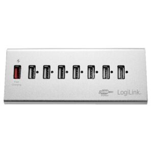 Hub USB 8 Porte in Alluminio con Ricarica Veloce