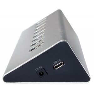 Hub USB 8 Porte in Alluminio con Ricarica Veloce