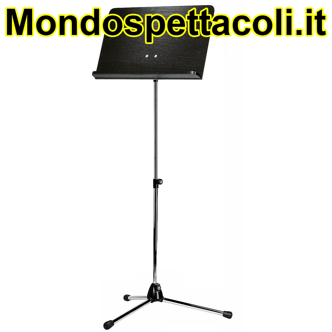 K&M chrome stand, black wooden desk Orchestra music stand 11812-000-02