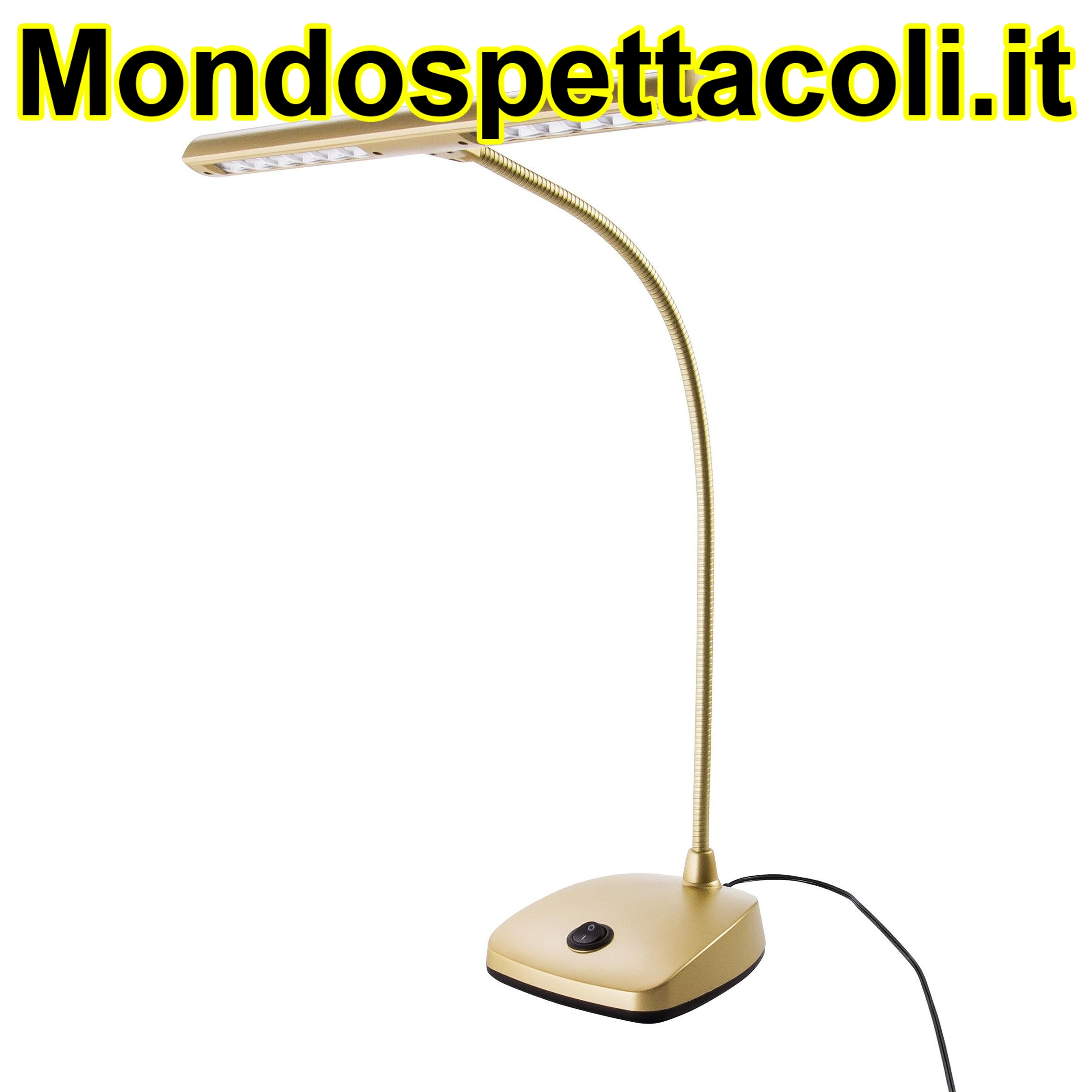 K&M gold-colored LED piano lamp 12297-000-40