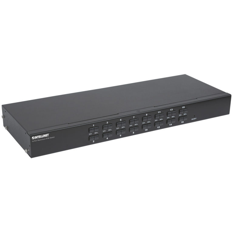 KVM Switch 16 porte combo USB + PS/2, OSD